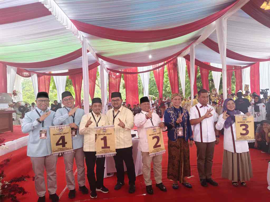 KPU Kampar Tetapkan Nomor Urut Paslon Bupati dan Wakil Bupati